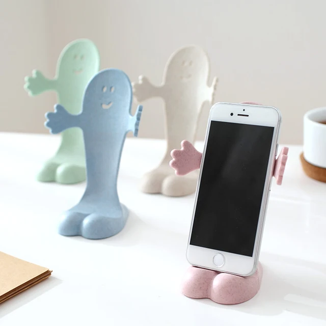 Universal Cell Phone Holder Wheat Straw Creative Design Lazy Stand For