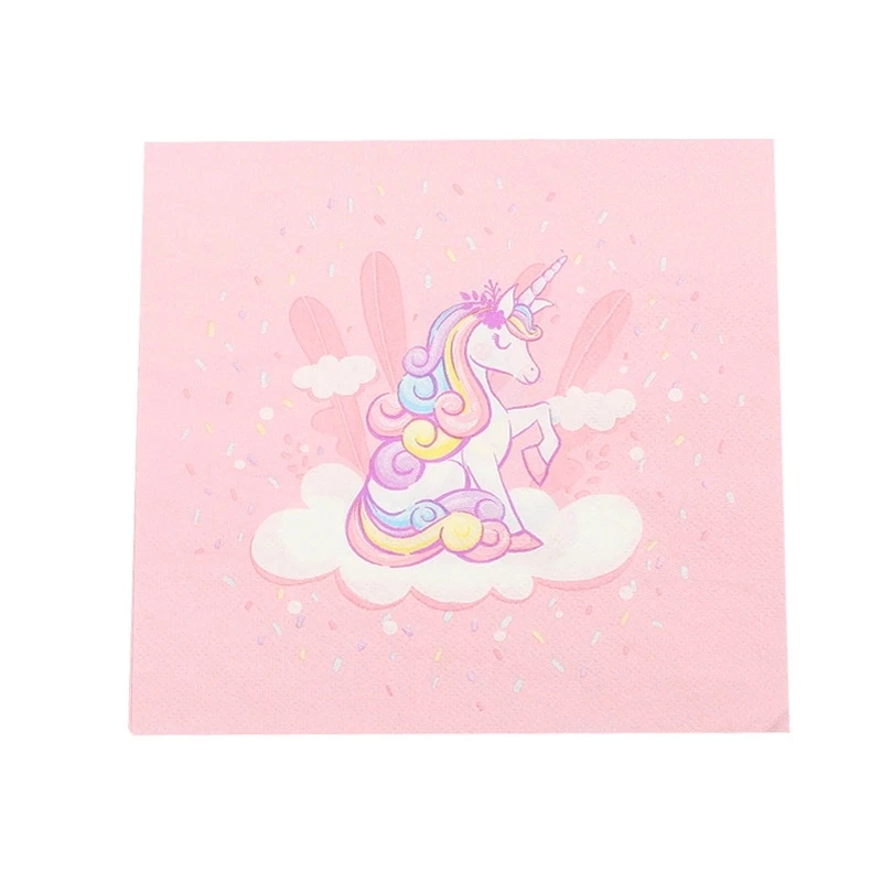 

Unicorn Disposable Napkins Birthday Party Tableware Decorations Kids Gender Reveal Baby Shower Paper Napkins Party Supplies