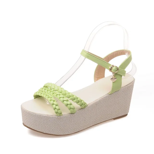 checkered platform sandals