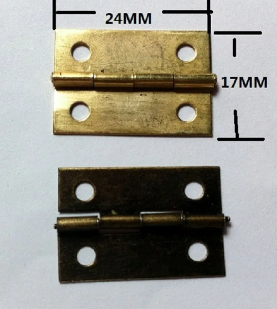 100pcs 24*17mm Small Gift Box Metal hinge Packaging metal hinges Flat