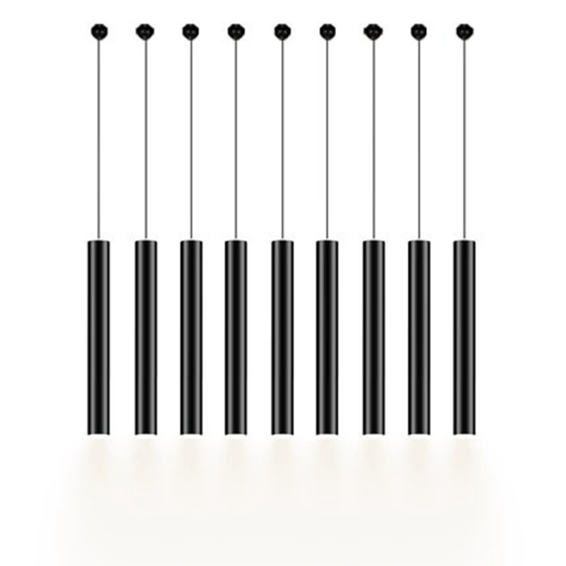 

Replaceable GU10 Nordic Modern Tube Pendant Light Hanging Lamp for Kitchen Island Dining Table Reception Front Desk Office Hall