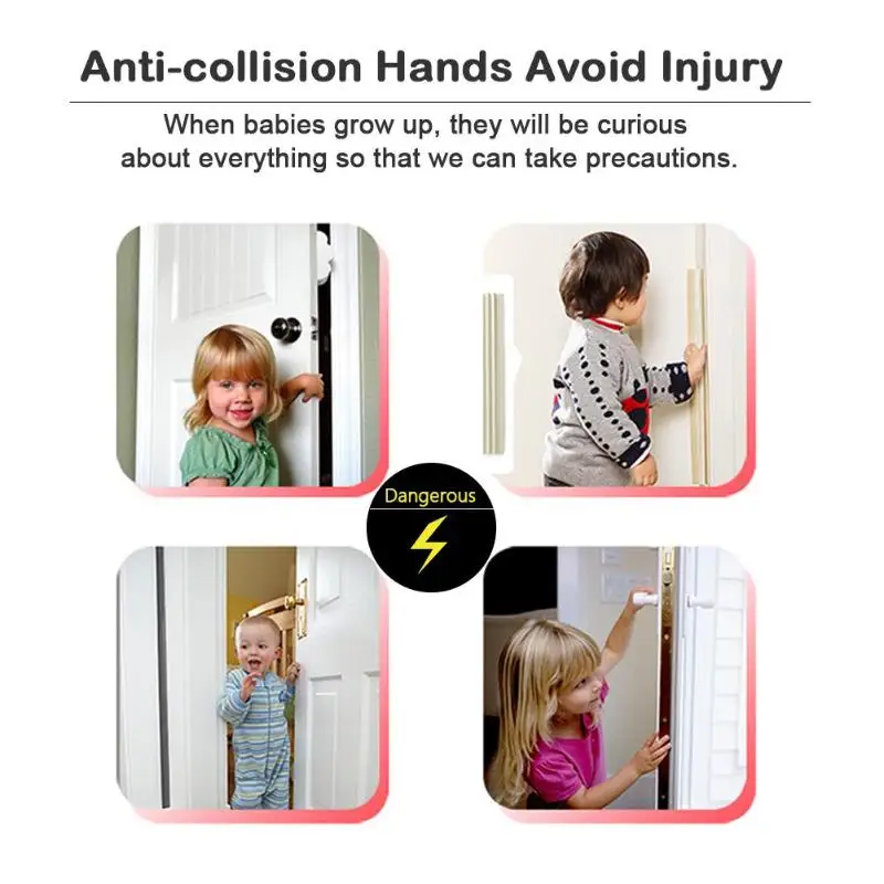 Door Safety Stopper Easy to Install Door Hardware Door Wedge for Floor Surfaces Anti Pinch Hand Protect