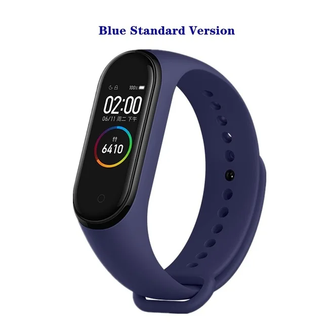 Новинка, Xiaomi mi-браслет 4 с цветным смарт-экраном, браслет для фитнеса, сердечного ритма, 135 мА/ч, Bluetooth, 5,0, 50 м, для плавания, mi ng, водонепроницаемый - Цвет: Blue mi band 4
