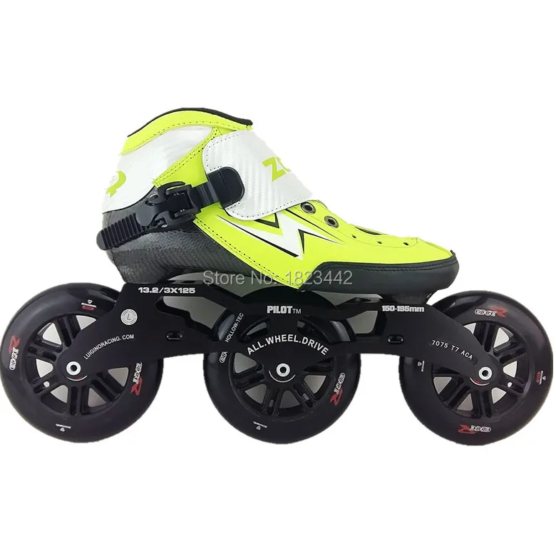 ZODOR inline конькобежный спорт обувь профессиональные для взрослых ребенок скорость коньки катание обувь 3*120 мм катание колеса