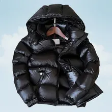 90% белый утиный пуховик Зимнее пальто женское плотное короткое яркое корейское пальто с капюшоном женские куртки теплая верхняя одежда парка T592