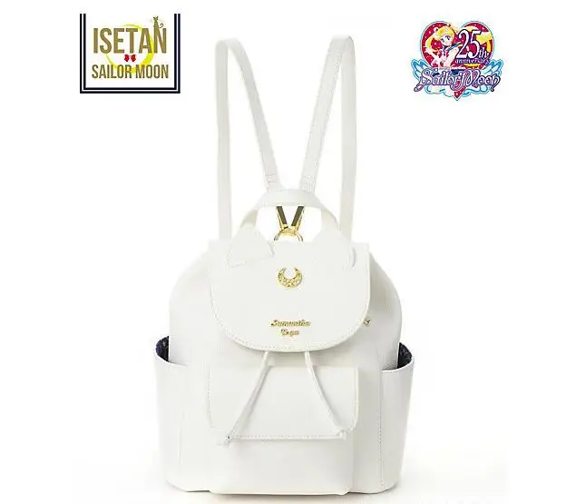 Mochila de Metal com Logo para Senhoras Multifuncional em Couro Logotipo de Metal Mochila Preta Branca Luna 1 Peça pu Lua ou 11 mochila multifuncional em couro pu, logotipo de
