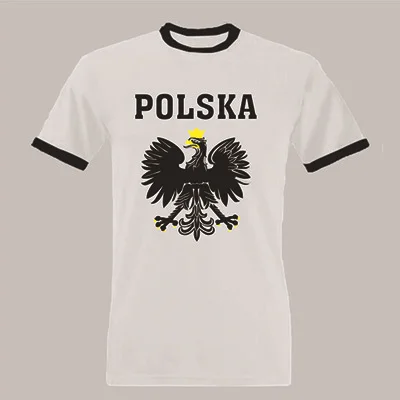 Polka POLAND идеально подходит для женской футболки хлопок camisetas mujer kawaii футболка Женская с коротким рукавом укороченный Тройник - Цвет: WOMEN RINGER WHITE