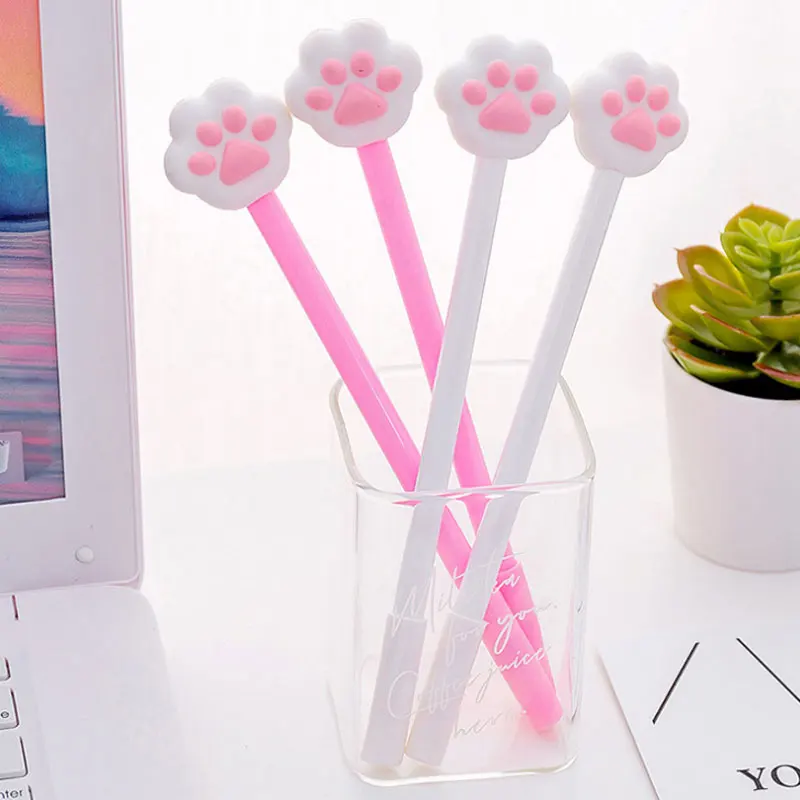 

1pcs Cute Bear paw gel pen writing pens children kawaii stationery plastic material office school supplies papelaria kids gift