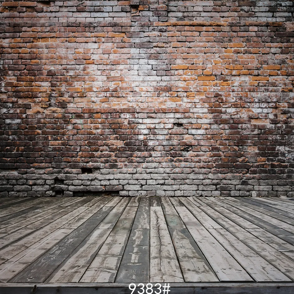 {All sizes} wood floor and bricks wall photography backdrops background