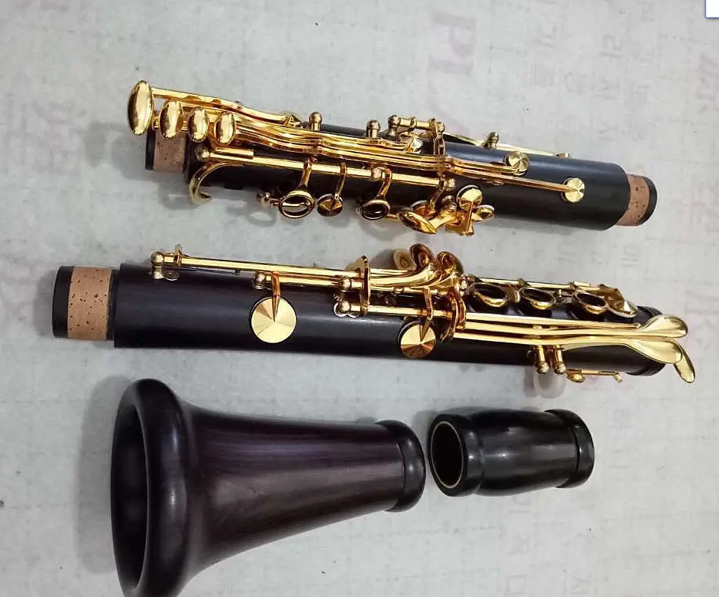 Professional B Clarinet wood Body Gold plated keys New Case