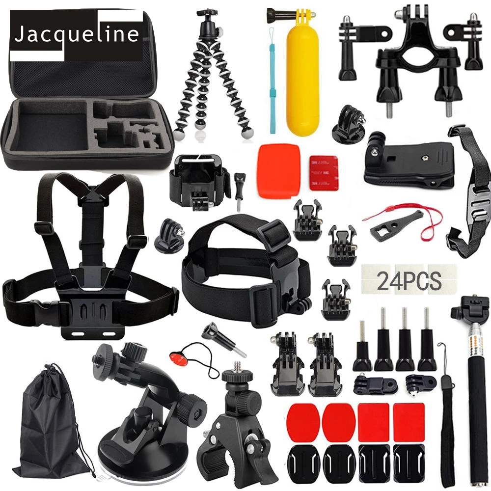 

Jacqueline for Accessories Kit Set Bag for Gopro HERO6 5 3+ 4 Session SJ4000 SJ5000 for SJCAM for Eken H9R H9 Action camera