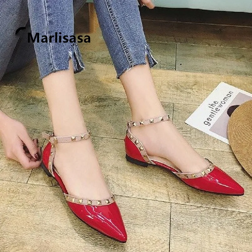 Marlisasa Zapatos De Mujer/женская модная обувь на плоской подошве с острым носком из