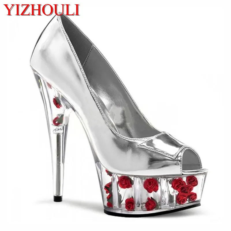 platform shoes with flowers