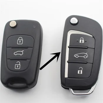 

FLYBETTTER OEM 3Button Modified Flip Folding Remote Key Case Shell For Hyundai I30/IX35 For Kia K2/K5/Sportage G158