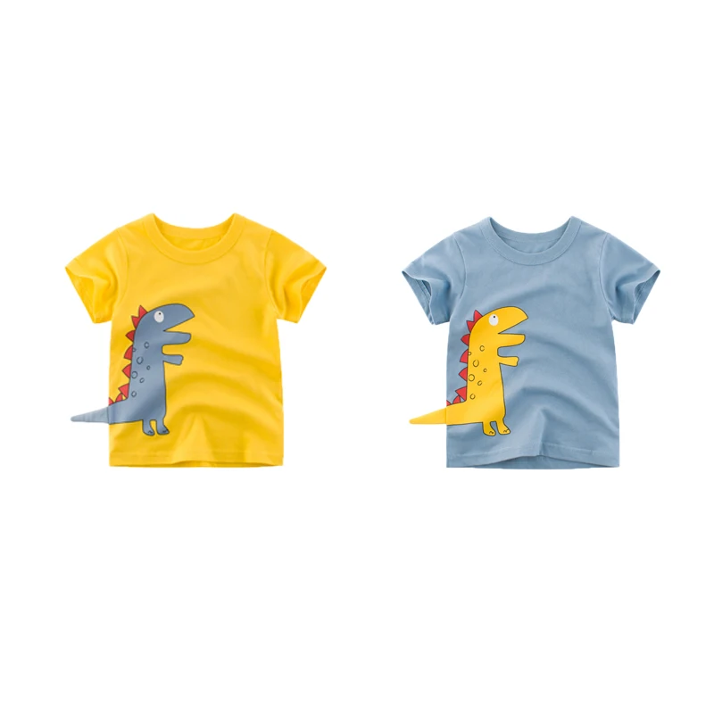

Children Clothes Dinosaur Kids T-shirts Boy T Shirt School Cute Toddler Girl Tshirt Short Sleeve 2019 Summer Fashion Clothes