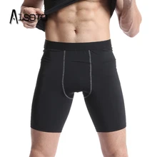 Летние мужские шорты для бега Быстросохнущий тренажерный зал облегающий тренировочный Кроссфит фитнес Баскетбол спортивные шорты для бега сексуальный черный бег