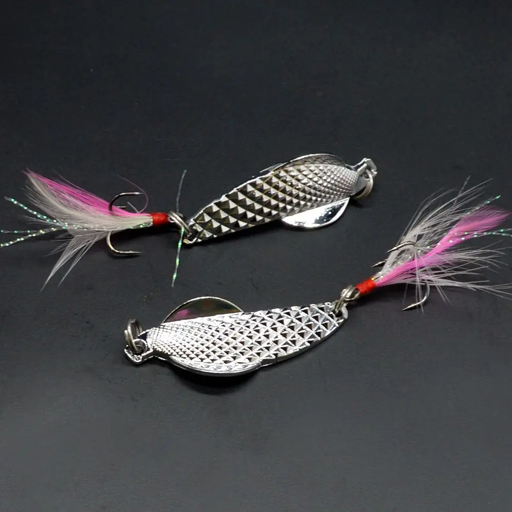 Fishing Diamond Spoon Lure Water Bird Metal Lures Bait 5.3cm 12g With