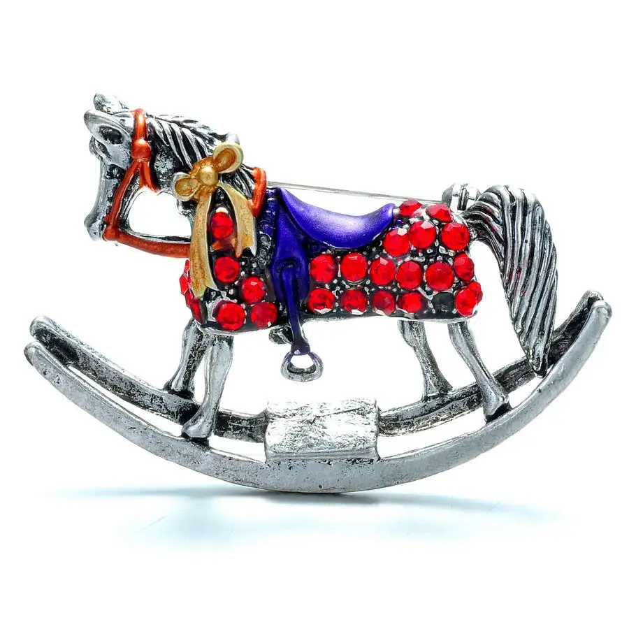 

2017 Nature animal Trojan horse Brooch pins stainless steel Jewelry For women Trendy animals Brooches