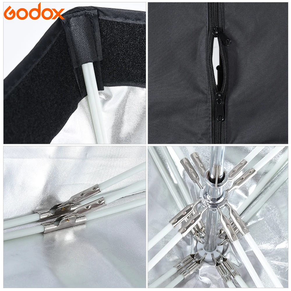 Портативный зонт софтбокс Godox 60x90 см Отражатель + подставка для освещения 2 м