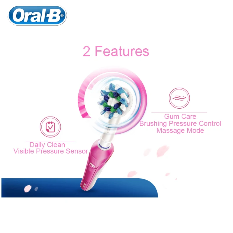 Электрическая зубная щетка Oral B 3D Pro2000 Sonic умная с датчиком давления Индуктивная