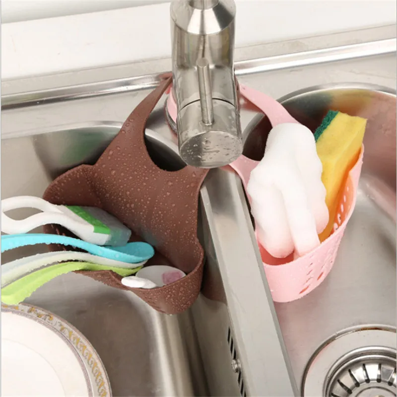 Подвесной сливной мешок портативный кухонный моющий мешок губка корзина органайзер раковина ванна мыльная щетка инструменты для хранения кухонный органайзер