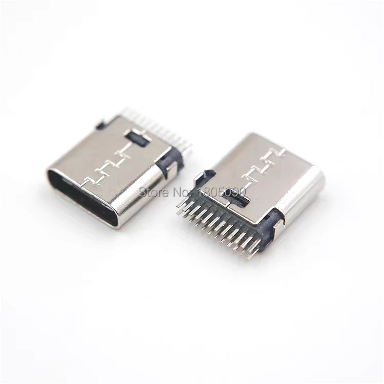 50 шт. micro USB вертикальный 24P для 3,1 type C разъем 24p type-C без стороны 24Pin гнездо jack Порт зарядки разъем версии 3,1