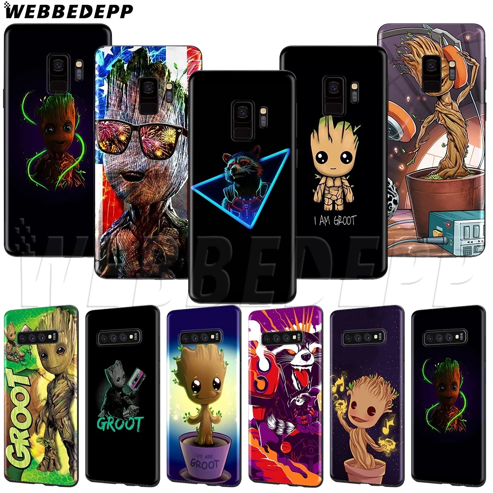 

WEBBEDEPP Marvel Avengers Groot Deadpool Soft TPU Case for Samsung A3 A5 A6 A7 A8 A9 J6 Plus 2016 2017 2018