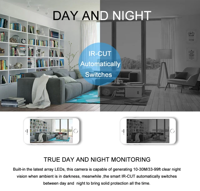 MISECU H.264+Wifi camera Audio built SD card 2.8mm Wifi 1280*720P P2P ONVIF Wireless email alert Night vision IR Outdoor CCTV