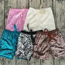 Новое поступление Детские разных цветов Золото Искра Шорты для женщин для танцев блесток Шорты для женщин Одежда для девочек на день рождения Шорты для женщин детские шорты