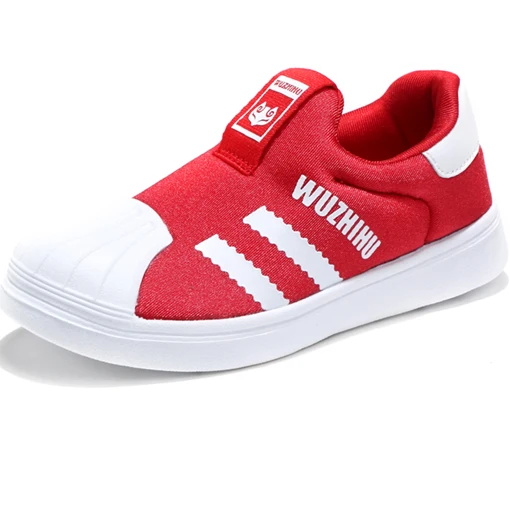 Высококачественные брендовые модные кроссовки для мальчиков; нескользящая детская повседневная обувь; обувь для мальчиков; резиновая обувь на плоской подошве для девочек; Детские кроссовки унисекс - Цвет: Red Shoes