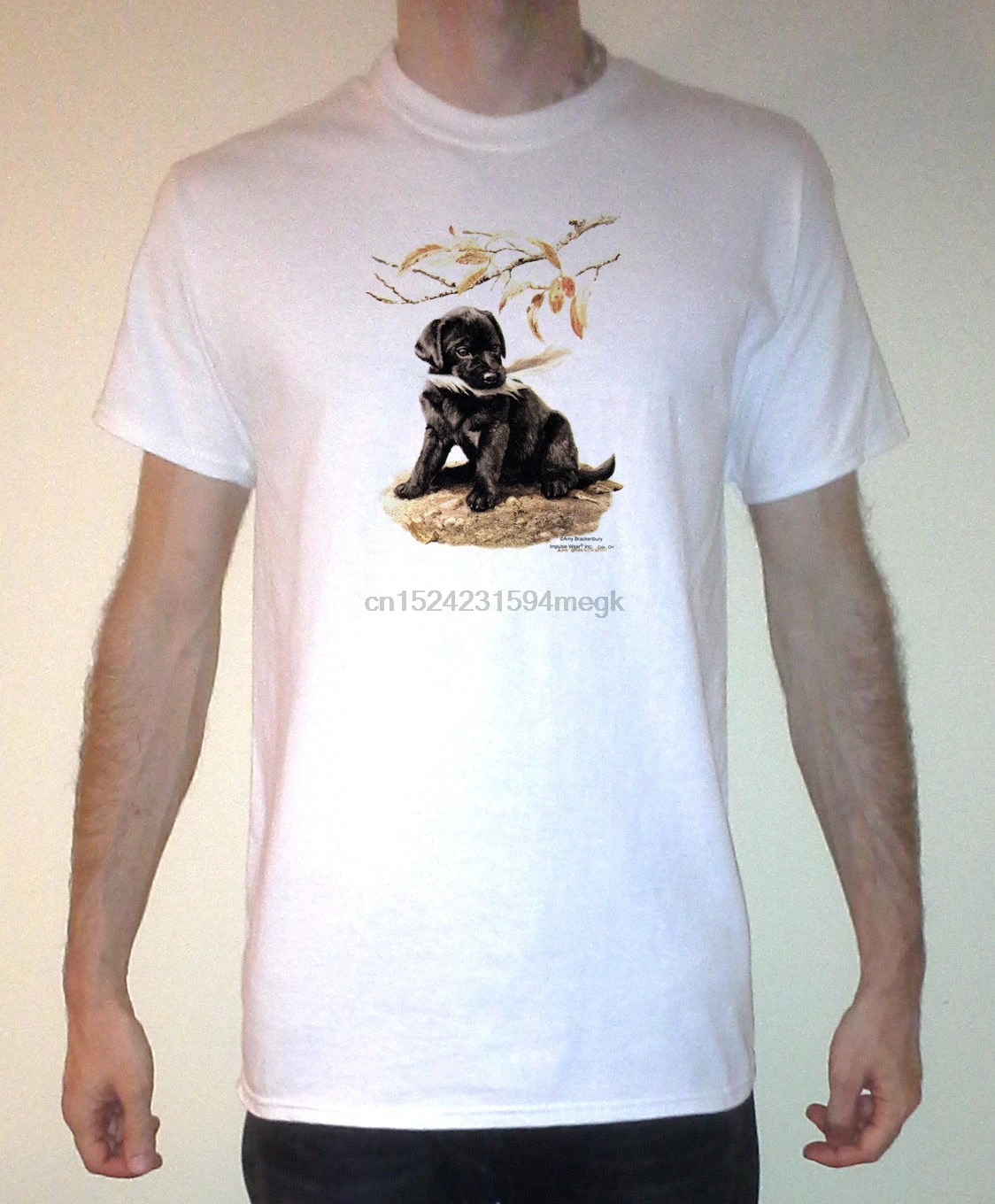 

Black Labrador Retriever Lab Puppy Dog Graphic Short Sleeve Tee Shirt size S-XL