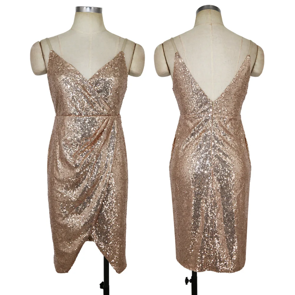 sequin wrap dress 2220 (1)