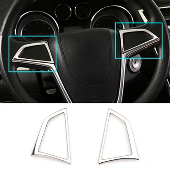 

For Buick Encore Opel/Vauxhall Mokka X 2013 2014 2015 2016 2017 2018 Chrome Steering Wheel Panel Cover Trim Molding Decoration