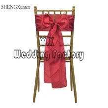 Тафты Pintuck стул створки для Chiavari украшения стула свадьбы и события