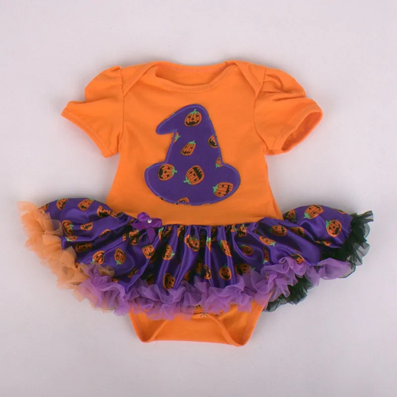Комбинация, пачка в западном стиле Стиль хлопковые детские костюмы на Хэллоуин Спортивная одежда для новорожденных Одежда для детей средства ухода за кожей для маленьких девочек юбка-тыква Туту боди