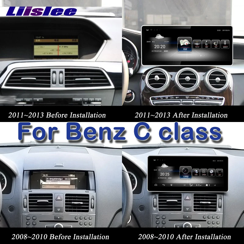 Clearance Liislee Car Multimedia For Mercedes Benz C Class C200 C260 C180 MB W204 2007~2014 Car Radio DVD Player Stereo GPS NAV Navigation 4