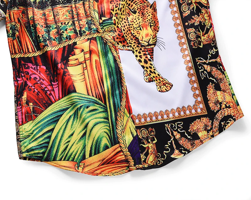 Правда гуляка летний костюм Go-Go футболки дизайн с леопардовым принтом тигра рубашки с коротким рукавом colorfur блуза с цветочным принтом для мужчин модные топы