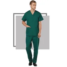 Летняя больница& клиника& салон человек доктор v-образным вырезом с коротким рукавом скраб набор разделенная изоляция хирургический костюм набор дышащий M