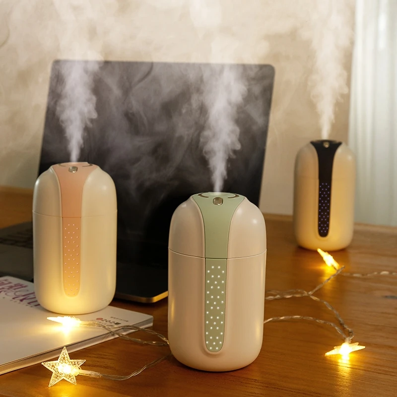 

Wireless Air Humidifier 330ml Household Ultra-Silent Portable USB Aroma Essential Oil Diffuser Romantic Light Humidificador