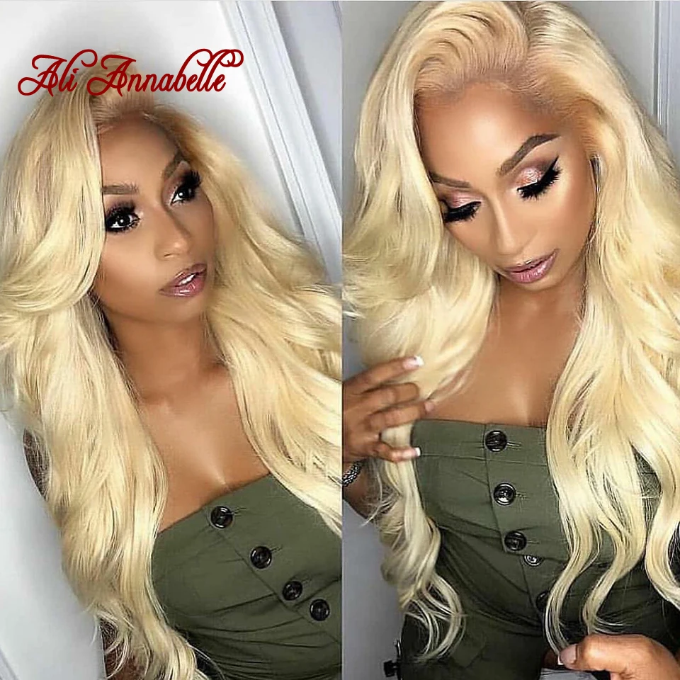 

ALI ANNABELLE HAIR Brazilian Body Wave Human Hair Extensions 1/3/4 Pieces 613 Blonde Brazilian Hair Weave Bundles 613 Body Wave