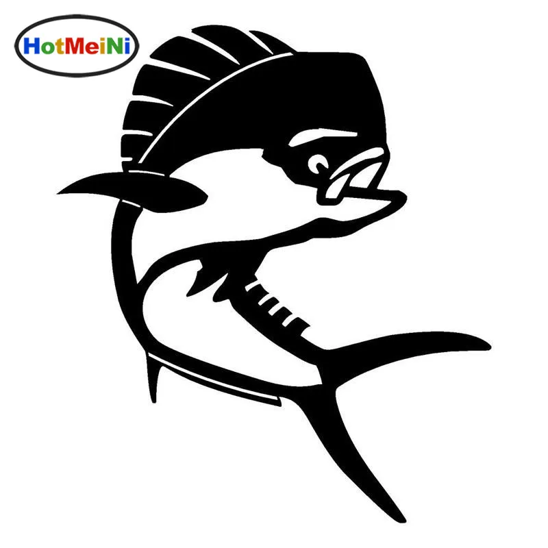 HotMeiNi автомобильный Стайлинг Dolphin Mahi виниловые рыболовные наклейки на автомобиль