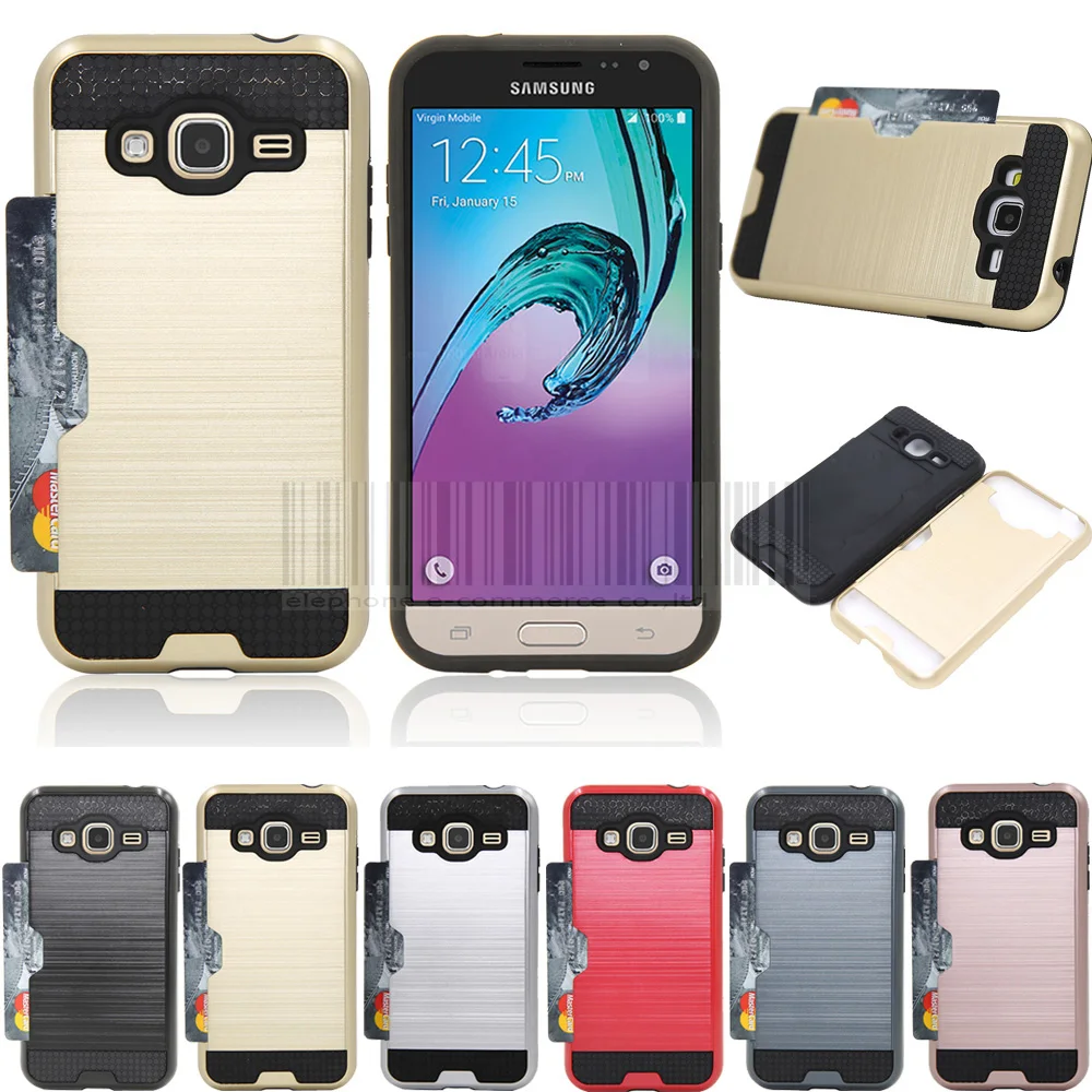 Phone Case For Samsung Galaxy J3 2016 J320 J320F J320P J3109 J320M J320Y Mix Color Rugged Brushed Armor Card holder Cover | Мобильные