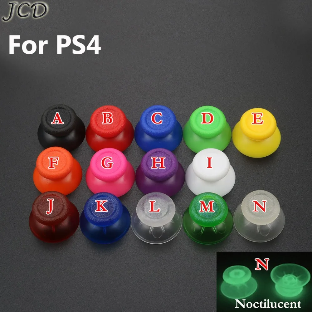 

JCD 2pcs Multicolor Aluminum Analog Thumb Joystick Caps for Sony playstation 4 PS4 Controller Replacement Stick Cap
