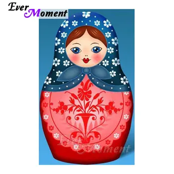 

Ever Moment Diamond Embroidery Russian Doll Girl 5D DIY Cross Stitch Rhinestones Picture Mosaic Full Square Wall Decor S2F255