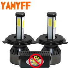 YAMYFF Canbus фар автомобиля H4 светодиодный лампы D1S D2S D3S D4S светодиодный светильник 6000 K лампочки автоматическое Противотуманные фары 4 стороны 8000LM автомобилей 12 V