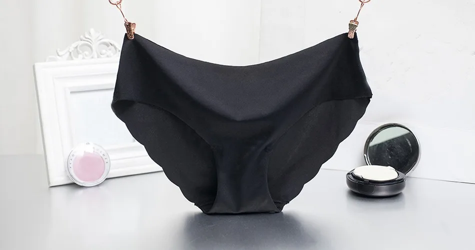 Summer Ultra-thin Women Seamless Traceless Sexy Lingerie Underwear Ice Silk Panties Briefs Intimates Underpants 06