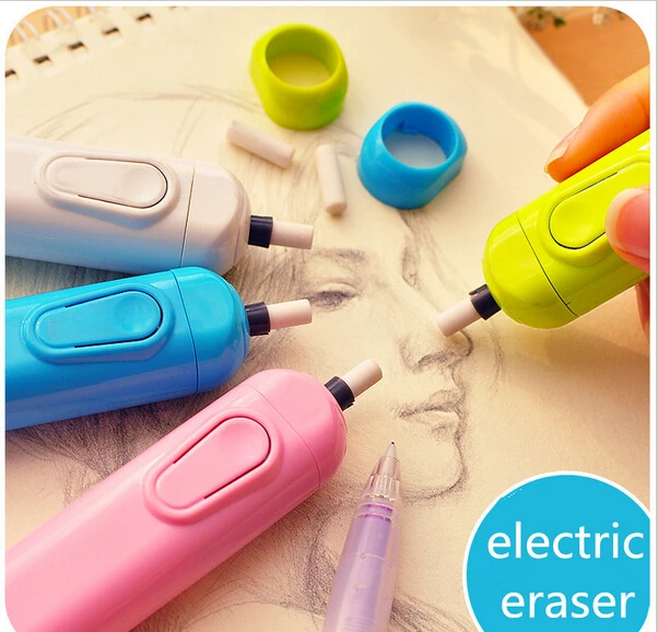 Derwent battery operated eraser electric eraser automatic school supplies leather stationery
