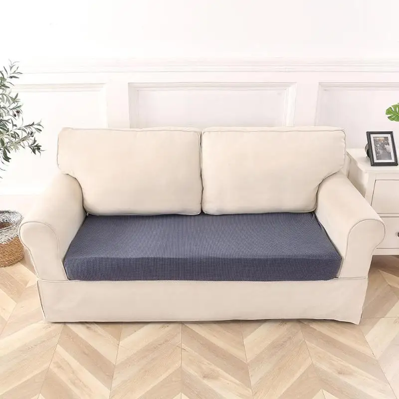

Grey Blue Knitting Sofa Cover Stretch Couch Towel Tight Wrap Slipcover All-inclusive Slip-resistant Sectional Home Decoration