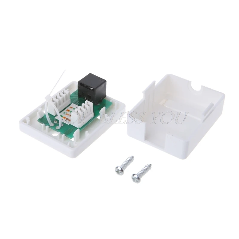 Cat6 встроенный RJ45 настенный блок сопряжения Jack адаптер 8P8C UTP неэкранированный