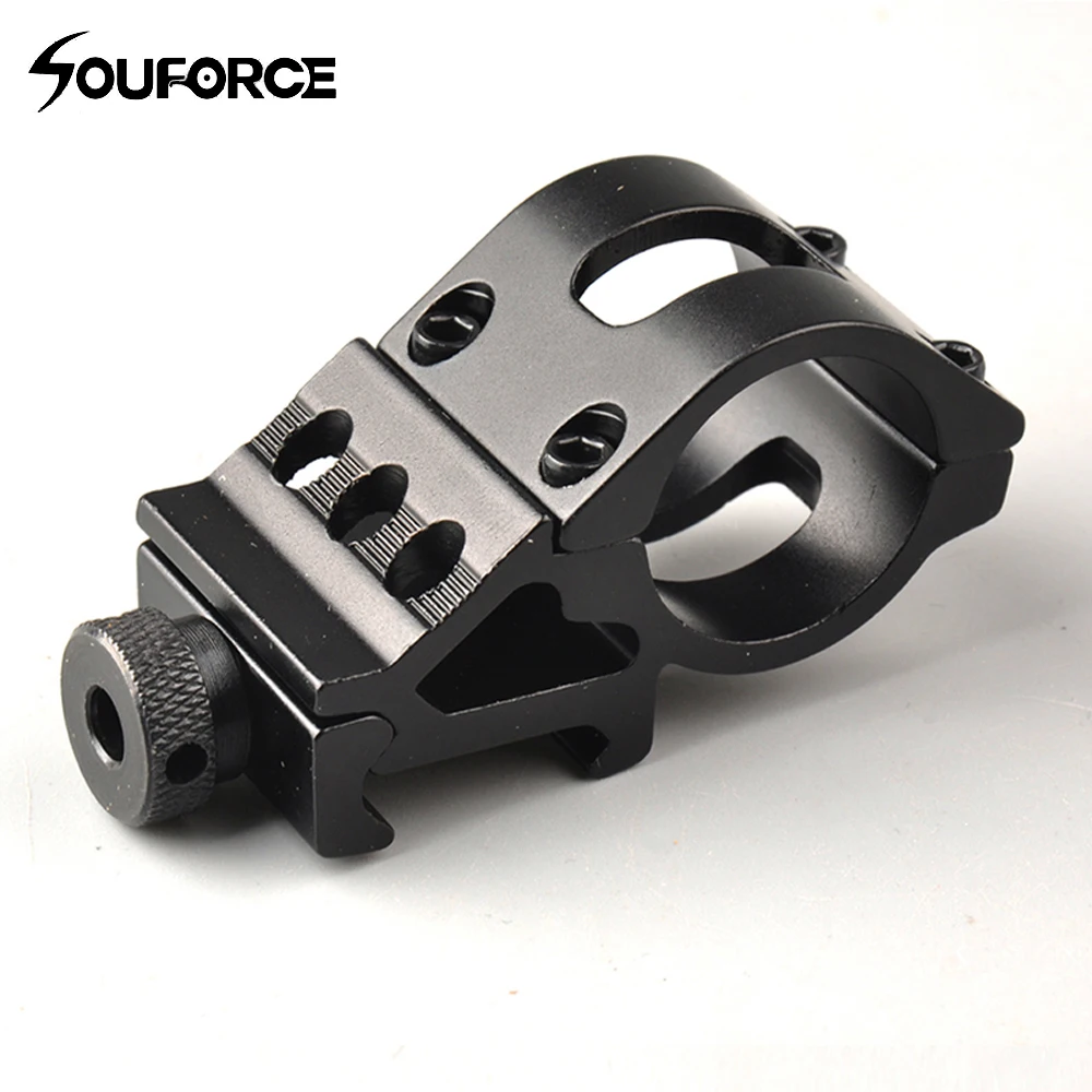 

QD 45 Degree Offset with 25.4/30mm Ring Hunting Rifle Flashlight Bracket Clip Mount for 20mm Mount Picatinny Rail M